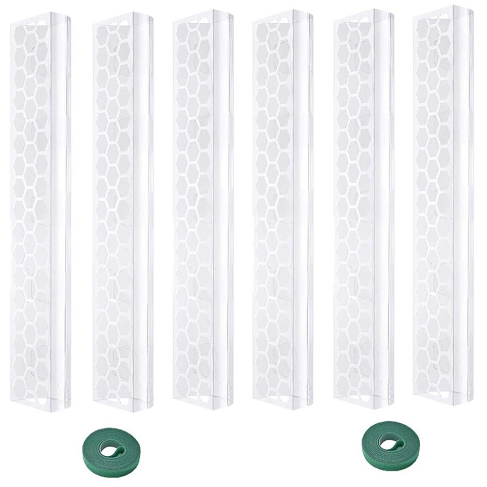 17 Inch 6 Pcs Plastic Moss Pole for Plants , 17*3'' Plant Poles for Climbing Plants, Plant Support for Indoor Plants Work with Sphagnum Moss