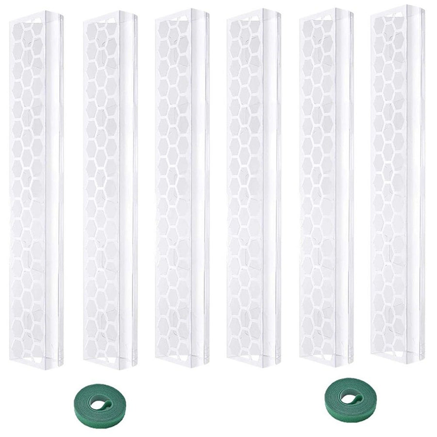 17 Inch 6 Pcs Plastic Moss Pole for Plants , 17*3'' Plant Poles for Climbing Plants, Plant Support for Indoor Plants Work with Sphagnum Moss