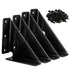 Heavy Duty Gusset Joints 4 Pcs,  Bracket Corner Brace Bracket Fasteners, Furniture Shelf Support Joint Fasteners for Table, Cabinet Bed Stabilization (Black) 86mm x 86mm