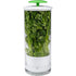 Herb Keeper and Herb Saver – Glass Storage Container for Cilantro, Mint, Parsley, Asparagus, Keeps Greens Fresh for 2-3 Weeks（green）