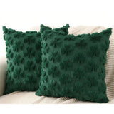 Pillowcase 18x18 inches, set of 2 pieces, clover soft plush jacquard pillow, bedroom sofa, holiday home decoration
