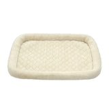 Pet Bed with Cushioning for Comfort in Crate Pet Products Machine Washable  Pet Bed,  winter warm cat bed（Rice white small size 35 * 40CM）