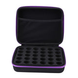 Essential Oils Carrying Case Holds, 30 Bottles 5ml, 10ml, 15ml Bottles Storage Organizer Bag Hard Shell EVA（Purple）