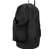 Backpack Laundry Bag, Laundry Backpack with Shoulder Straps and Mesh Pocket Durable Nylon Clothes Hamper Bag with Drawstring Closure for College,  (Black)