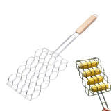 BBQ Grilling Accessories, Portable Barbecue Grilling Basket Corn on the Cob Grill Basket, for Grilling Outdoor Camping Cooking Fish Grilling Basket Tool