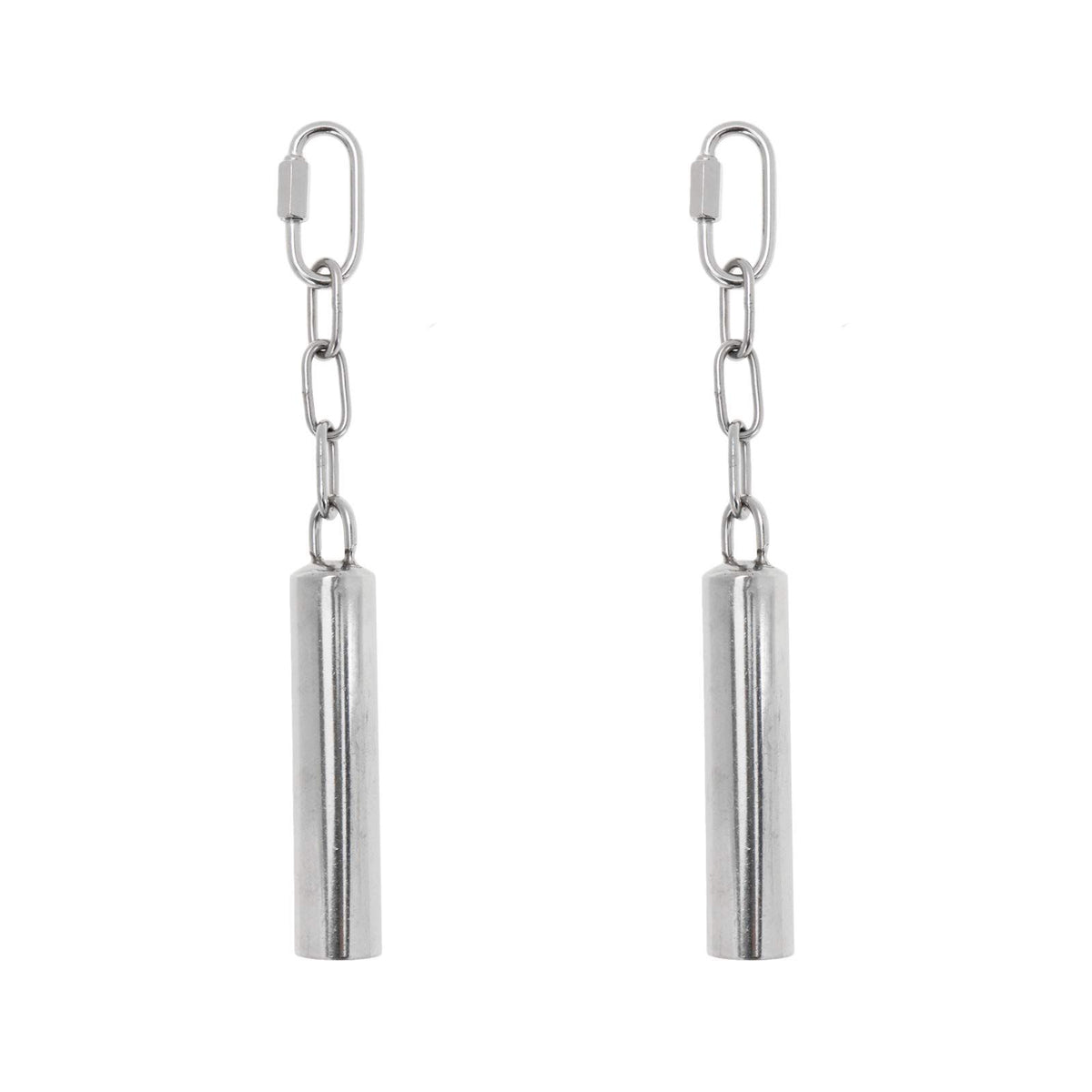 2 Pcs Stainless Steel Bell Bird Toys Chew Toy Heavy Duty Bird Cage Stand Toys for Parrot, Macaw, African Greys, Small Cockatoo, Parakeet, Cockatiels（20.5cm）