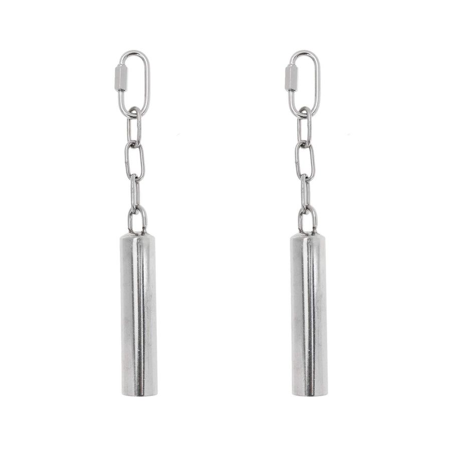 2 Pcs Stainless Steel Bell Bird Toys Chew Toy Heavy Duty Bird Cage Stand Toys for Parrot, Macaw, African Greys, Small Cockatoo, Parakeet, Cockatiels（20.5cm）
