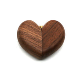 Heart Shaped Slim Secret Engagement Ring Box Wooden Pocket Sized Discreet for Wedding Ceremony Engagement Proposal Ring Bearer Ideas