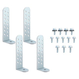 8 Pack Hurricane Condenser Brackets with Screws Hurricane Clips Universal Tie Down Kit Brackets for Concrete & Masonry Condenser Pad