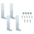 8 Pack Hurricane Condenser Brackets with Screws Hurricane Clips Universal Tie Down Kit Brackets for Concrete & Masonry Condenser Pad