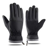 Winter Waterproof Ski Gloves, Snowboarding Touchscreen Snow Cycling Running Gloves for Boys Girls（black）