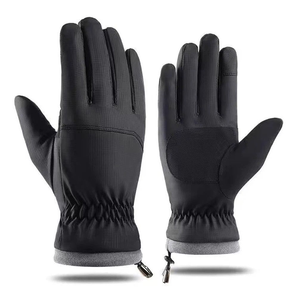 Winter Waterproof Ski Gloves, Snowboarding Touchscreen Snow Cycling Running Gloves for Boys Girls（black）