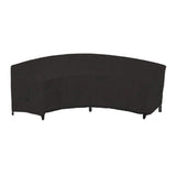Outdoor Sectional Sofa Cover Waterproof Curved Patio Furniture Covers for Deck, Lawn and Backyard, 228x116x86cm, Black