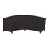 Outdoor Sectional Sofa Cover Waterproof Curved Patio Furniture Covers for Deck, Lawn and Backyard, 228x116x86cm, Black