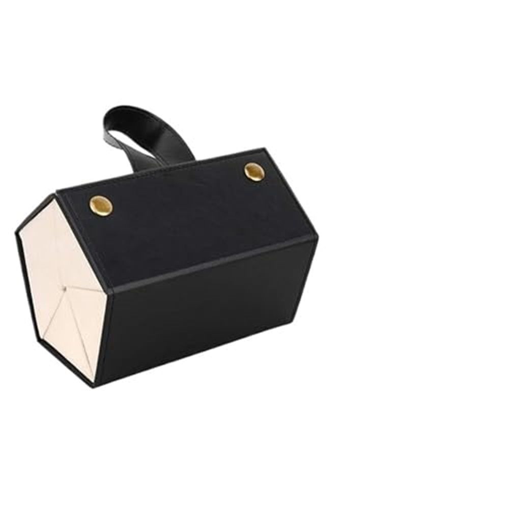 Eyeglass Case Hard Shell, Portable Sunglass Case, Fashionable PU Leather Eyeglass Case, Lightweight（black）