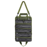 Tool Roll Bag, Heavy Duty Roll Up Tool Bag Organizer, Portable Visible Tool Storage Bag with 2 Detachable Tool Pouch (Green,oniy bag)