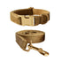 Dog Collar and Leash Set，Soft & Comfy Velvet Dog Collars with Heavy Duty Metal Buckle and Matching Lead Adjustable for Small Medium Dogs (brown)