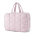 Travel Toiletry Bag with Jewelry Organizer, Hanging Travel Bag for Toiletries, Puffy Makeup Cosmetic Bag Organizer, Carry-on Travel Accessories Essentials, pink（27.9*18.8*12CM）