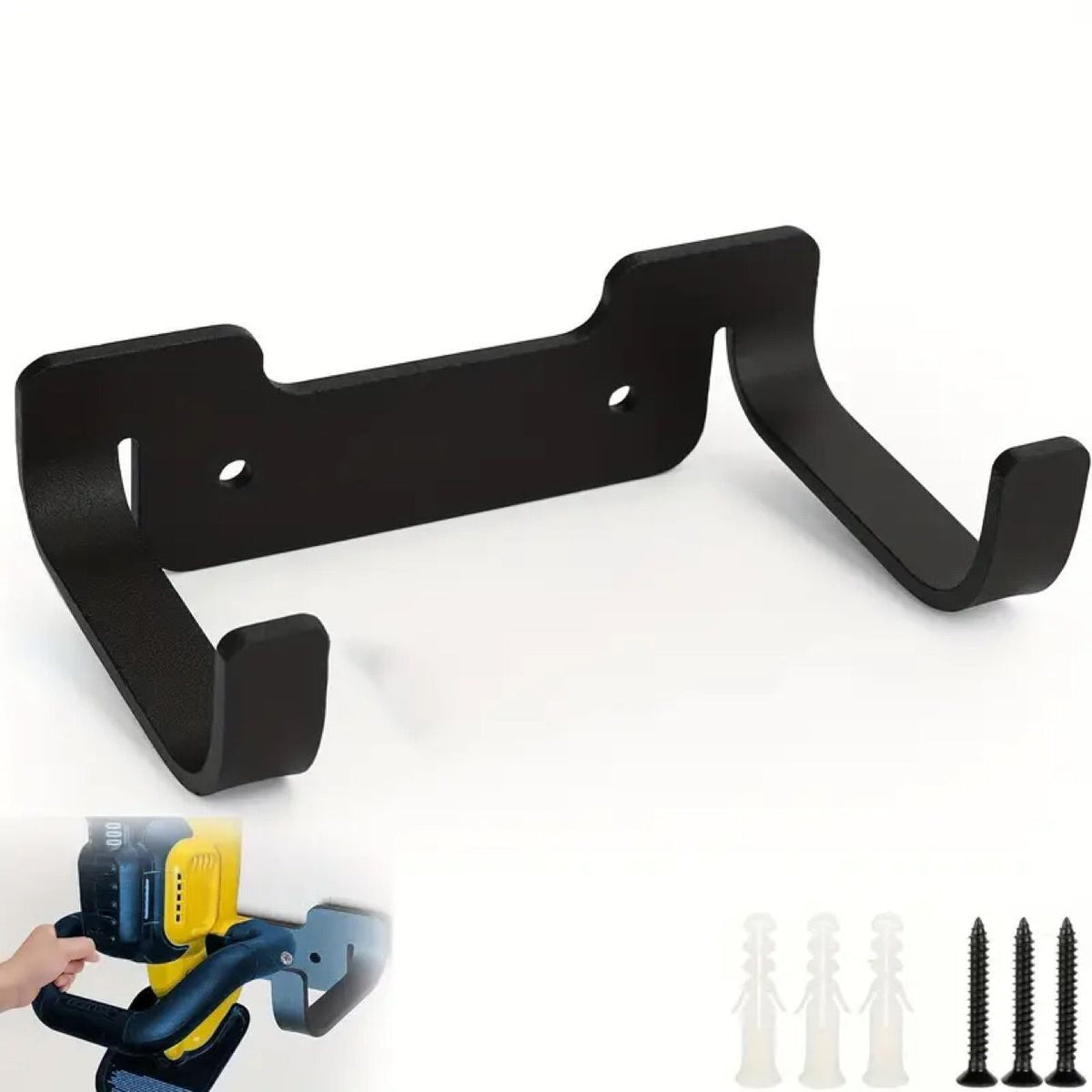 Hedge Trimmer Wall Mount Hanger for Hedge Trimmer ,Wall Mounted Holder, Storage Hook Bracket,Hook for Outdoor Power Tools (Black )