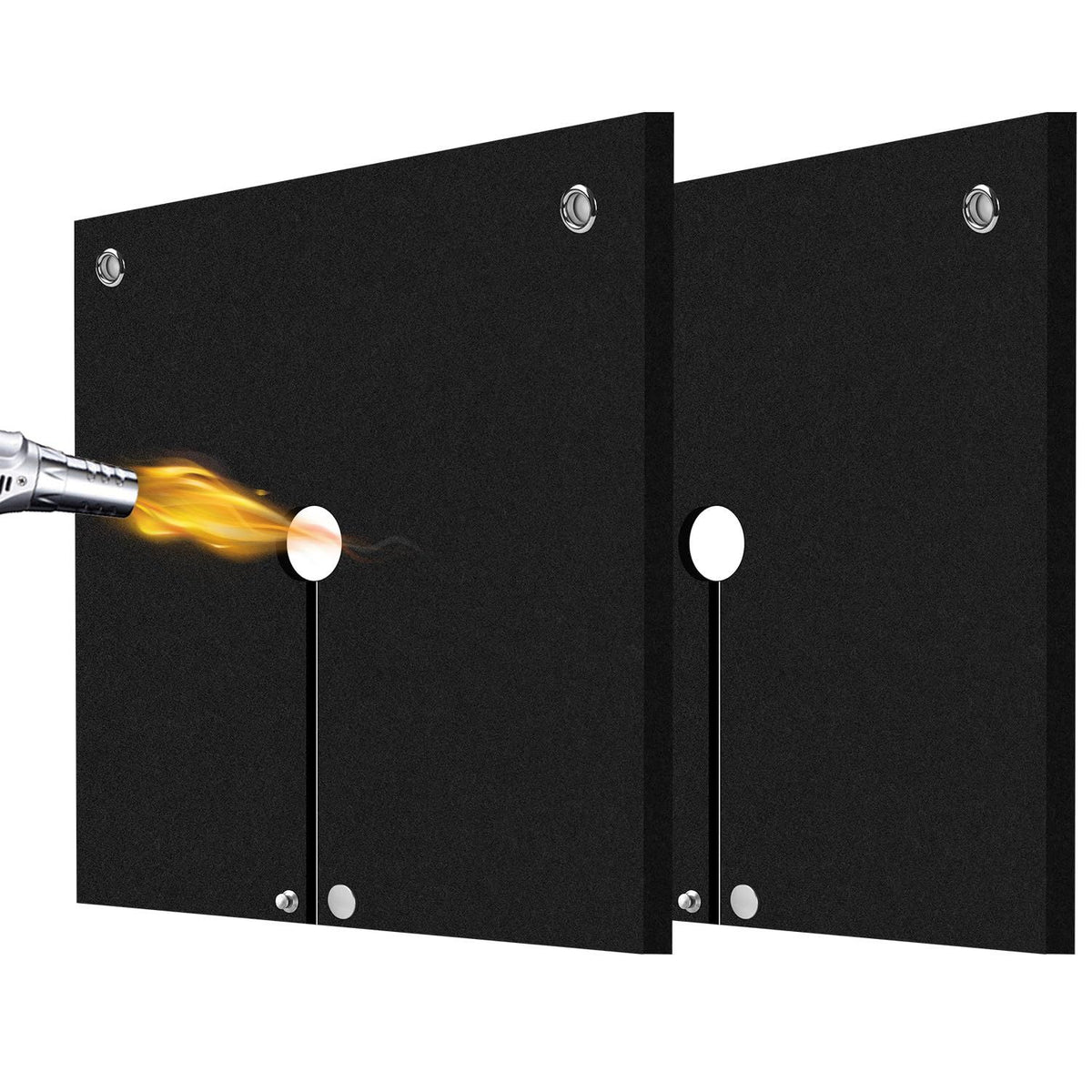 Welding Blanket Fireproof 2 Pack,  Carbon Felt Flame Resistant up to 1800℉, Soldering Flame Retardant Protective Mat, Brazing Heat Shield for Torch, Plumbing, 12" x 12"