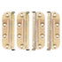 4 Set Bed Rail Brackets-Bed Frame Hardware for Wood Bed Frame Headboards Footboards -  (Screws Included)