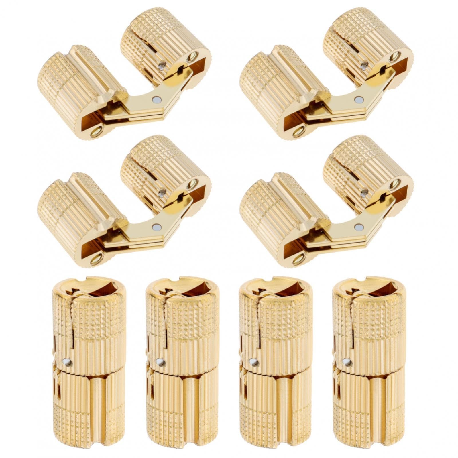 Hinge, 10mm Brass Invisible Hinge Pure Copper Hidden Concealed Hinge For DIY Jewelry Box,Gift Box, Worktops(8Pcs)