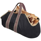 Large Canvas Log Tote Bag Firewood Carrier Heavy Duty Fireplace Log Holder Fire Wood Carriers Carrying with Handles Wood Sling For Fire Place Outdoor Cabin Stove