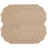 Round  Placemats Set of 12 Jute Rustic Place Mats for Dining Table Heat Resistant Natural Farmhouse Table Mats Decor (Wave Rim)