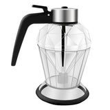 Honey Dispenser with Stand - Clear Glass Jar with No-Drip Dipper & Flip Top Lid | Leak-Proof Kitchen Dispenser for Maple Syrup, Cooking Oil, Seasonings (200ml)