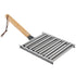 Hot Dog Roller, Sausage Roller for Grill, Stainless Steel BBQ Hot Dog Griller with Extra Long Wood Handle, Evenly Cooked Hotdogs, 6 Rollers for 5 Hot Dogs（16.5*14*3.5cm）