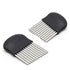 Large Crinkle Cutter - French Fry Slicer - Potato Knife Cutter Fruit Vegetable Wavy Chopper - Knife Stainless Steel Blade Cutting Tool (2Pack)
