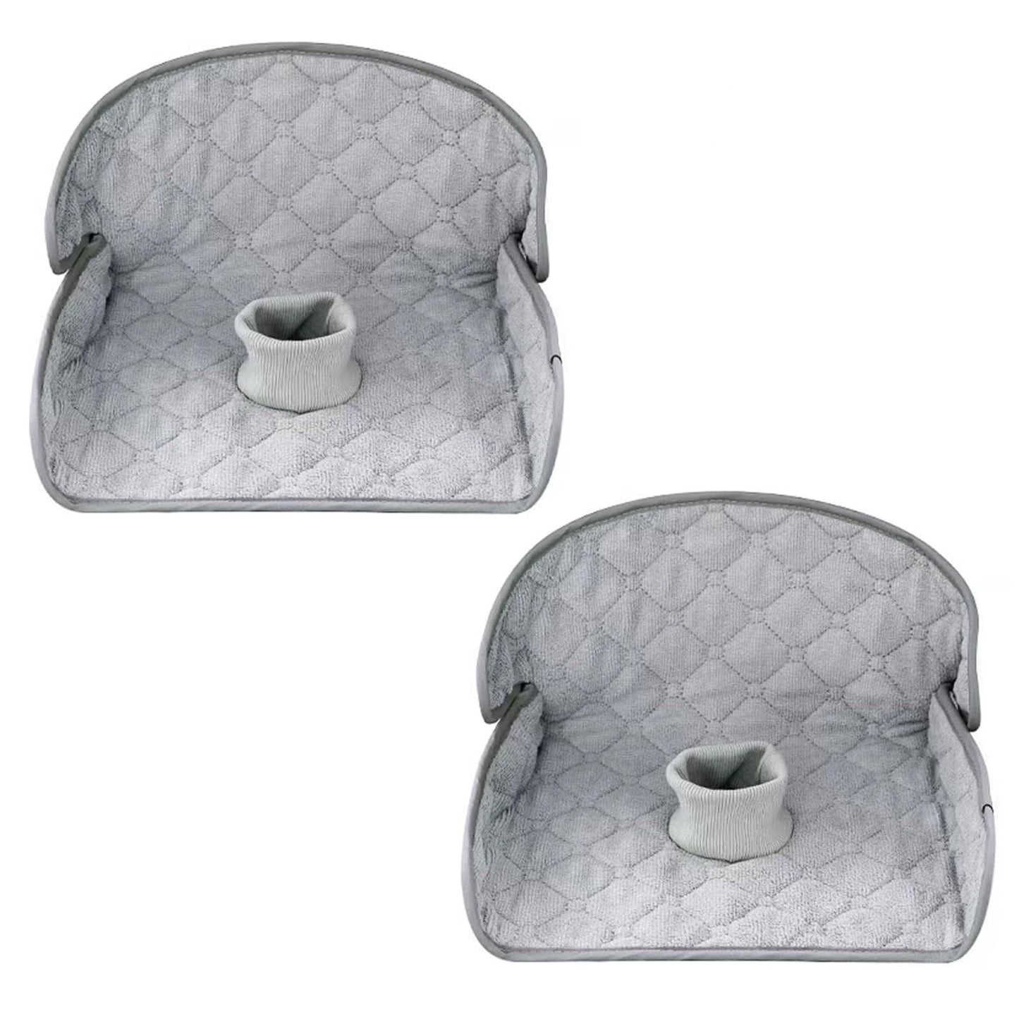2-piece car seat protection cover, waterproof foot pad car seat cushion, soft anti slip car seat cover for children, baby car seat protector （Grey）