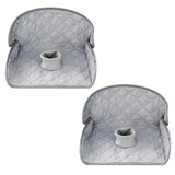 2-piece car seat protection cover, waterproof foot pad car seat cushion, soft anti slip car seat cover for children, baby car seat protector （Grey）