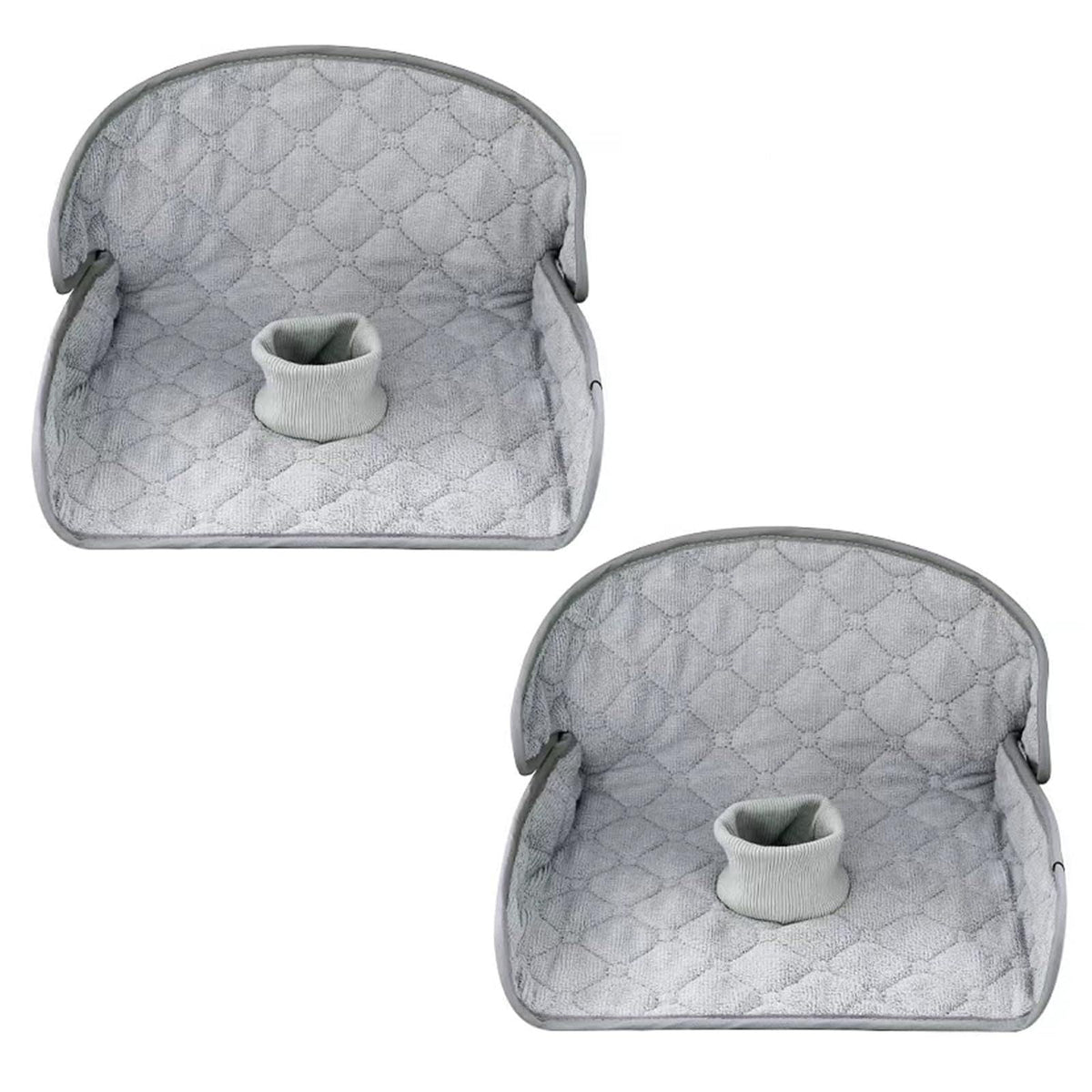 2-piece car seat protection cover, waterproof foot pad car seat cushion, soft anti slip car seat cover for children, baby car seat protector （Grey）