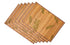 Placemats Set of 6, Bamboo Table Mats Set with Leaf Pattern, 17.7&