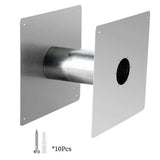 2.36'' Stainless Steel Vent Wall Thimble for Indoor Gas Water Heater Thickening Stainless Steel Vent Wall Thimble,for Indoor Gas Tankless Water Heater,Ideal for Home Heating and Bathroom Setups
