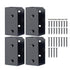 Stainless Steel 2" x 4" (Actually 1 ½" x 3 ½") Deck Railing Connector, for Deck Railing, Handrail, Barn and Beam end Connection Installation (4pc-Black)