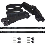 2 PCS Heavy Duty Hot Tub Cover Wind Straps FITS Most Locks Adjustable Length 67"~116" (Black, 9.5 Ft)