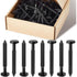 60 Pcs 3 Inch Vinyl Shutter Fastener Window Panel Peg Lok Pin Pegs Screws Shutter Spikes Anchor (Black)