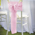 25 Pcs Organza Chair Sashes for Wedding Banquet Party Decoration Chair Bows Ties Chair Cover Bands Event Supplies - Light Pink