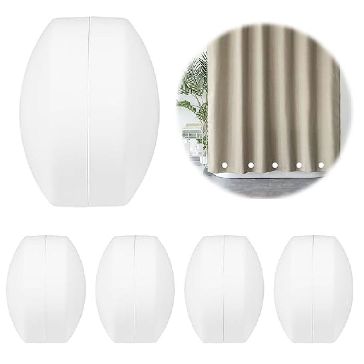 Magnetic Shower Curtain Weights for Splash-Free Bath Experience - 360° Silicone Wrapped - Will Never Rust - Heavy Magnets Prevent Curtain Liners from Blowing | 8 Pairs | White