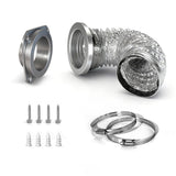 Magnetic Dryer Vent Coupling Airtight Seal Dryer Vent Connector Kit Easy to Clean Quick Connector Including a 2.6ft 4" Duct and two Clamps