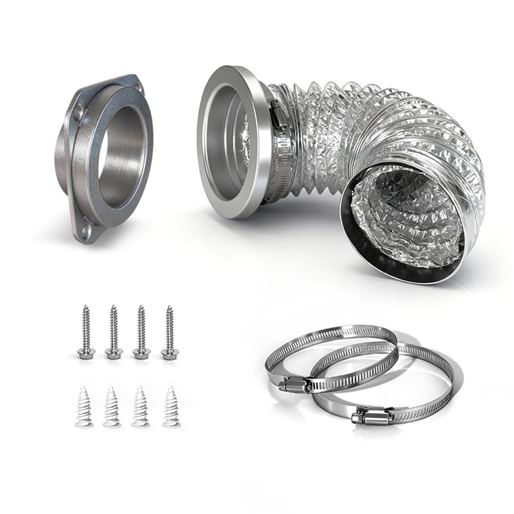Magnetic Dryer Vent Coupling Airtight Seal Dryer Vent Connector Kit Easy to Clean Quick Connector Including a 2.6ft 4" Duct and two Clamps