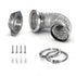Magnetic Dryer Vent Coupling Airtight Seal Dryer Vent Connector Kit Easy to Clean Quick Connector Including a 2.6ft 4" Duct and two Clamps