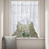 1 Panel White Floral Embroidery Sheer Lace Curtain Valance Princess Style Embroidered Waterfall Swag Curtain Valance Tier for Kitchen Bathroom Half Window Decoration, Rod Pocket Top