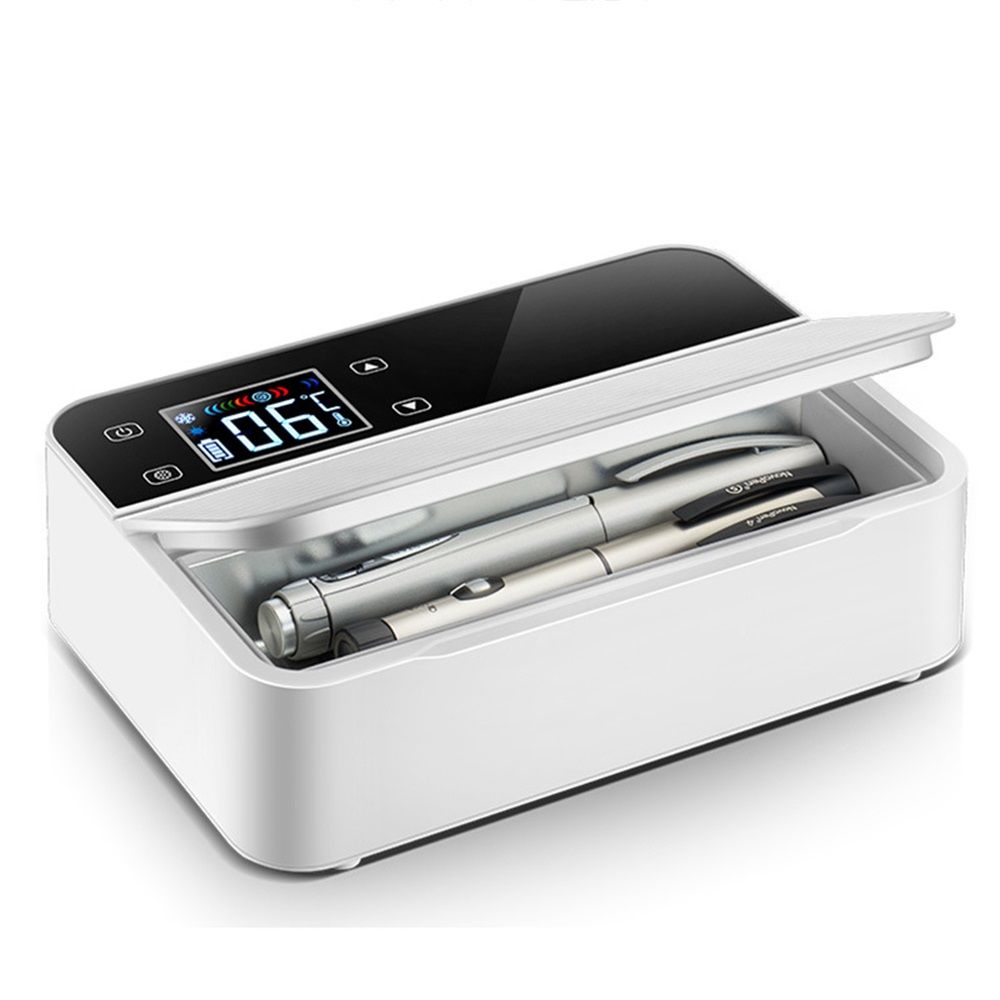insulin fridge medcine cooler trave case  2~8°C Keep Cooling with LED Display, Travel Medical Cooler Box with Handle (XS)
