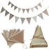 26Ft Banner Triangle Pennant Flag linen-like Bunting Garland Streamers for Birthday Wedding Baby Shower Engagement Camping Rustic Boho Spring Easter Holidays Graduation Party Decorations