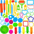 44 Clay Tools Set for Kids, Clay Accessories with Various Plastic Molds, Rolling Pins, Cutters Dough Accessories Includes Cutters Roller, Rolling Pins
