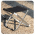 Camping Stool, Portable Folding Stool XXL  Size Camping Stool for  Adults Supports up to 200Kg black