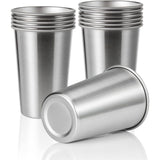 Stainless Steel Kids Cups 7 oz - Stainless Steel Small Children Cups for Home & Outdoor Activities, BPA Free Unbreakable Premium Stackable Metal Drinking Glasses (12-Pack)